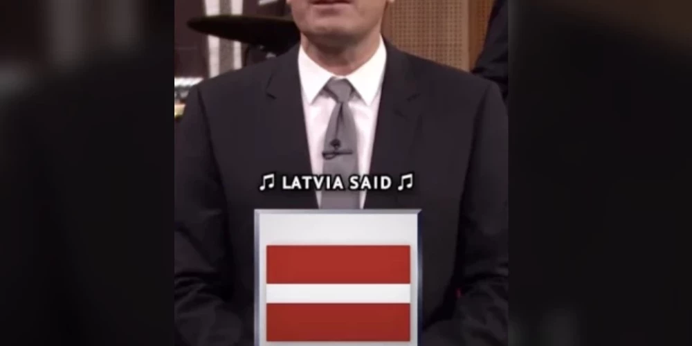 В своем новом скетче популярный американский телеведущий и комик Джимми Фэллон упомянул Латвию.