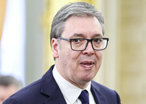 Serbijas prezidents Aleksandars Vučičs.