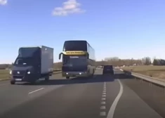 VIDEO: ja viņš ātri nenoreaģētu... iemūžināts nervus kutinošs skats uz A7 šosejas