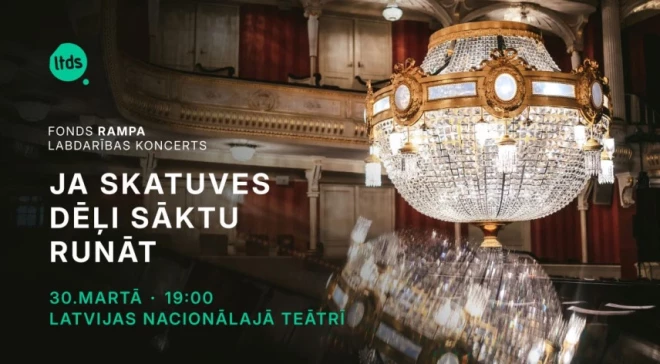 "Ja skatuves dēļi sāktu runāt" plakāts.