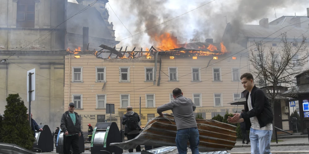 Ļvivas centrs pēc krievu triecieniem