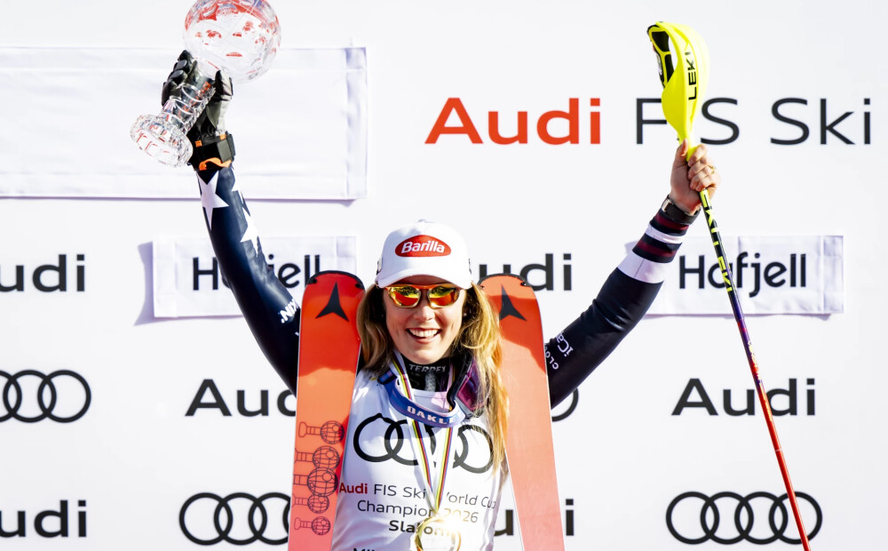 Atkārto rekordu. Kalnu slēpošanas zvaigzne Mikeila Šifrina jau sesto reizi triumfē Pasaules kausa kopvērtējumā