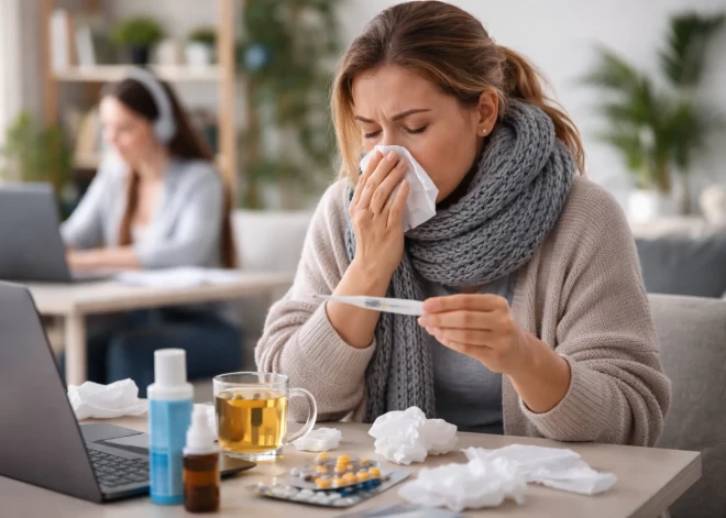 В Латвии заметно снизилось число людей, которые идут на работу больными