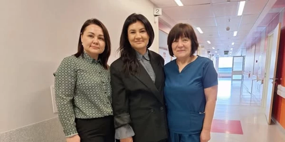 “Liepājas ūdens” pārstāves Solvita Lieģe un Madara Tauriņa.