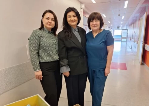 “Liepājas ūdens” pārstāves Solvita Lieģe un Madara Tauriņa.