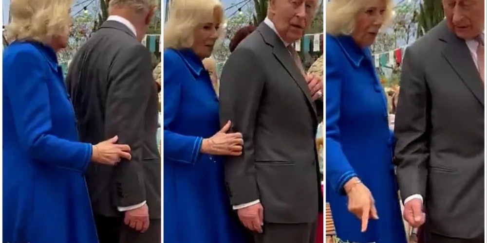 Karalienei Kamillai nācās brīdi nopūlēties, lai pievērstu vīra uzmanību.