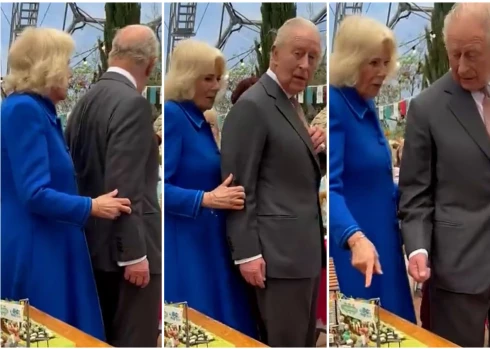 Karalienei Kamillai nācās brīdi nopūlēties, lai pievērstu vīra uzmanību.