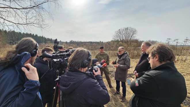 Aizsardzības ministrs Andris Sprūds un Zemessardzes 3. Latgales brigādes komandieris pulkvežleitnants Pēteris Suveizda apmeklēja Krāslavas novadu (foto: Aizsardzības ministrija)