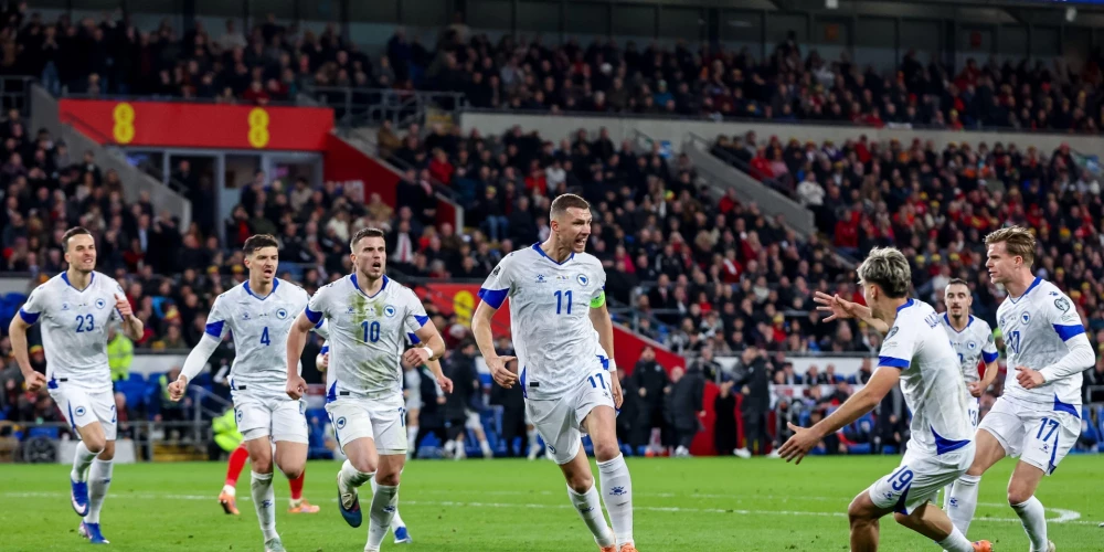 Bosnijas un Hercegovinas izlase šokēja Velsas līdzjutējus pārpildītajā Kārdifas stadionā