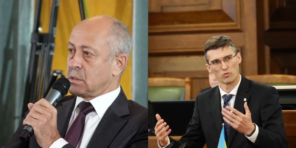 В передаче использованы фрагменты видео с участием депутатов Сейма Юриса Вилюмса и Олега Бурова.