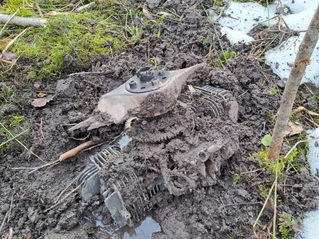 25. marta naktī Krāslavas novadā nokrituāšā drona atlūzas.