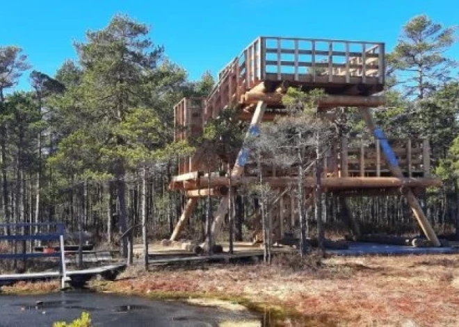 Niedrāju-Pilkas purvā uzbūvēta jauna skatu platforma