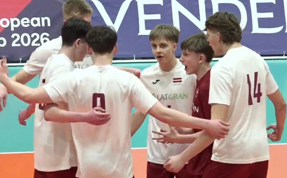 Latvijas U-18 volejbolisti atzīst Beļģijas pārākumu Eiropas čempionāta kvalifikācijā. VIDEO