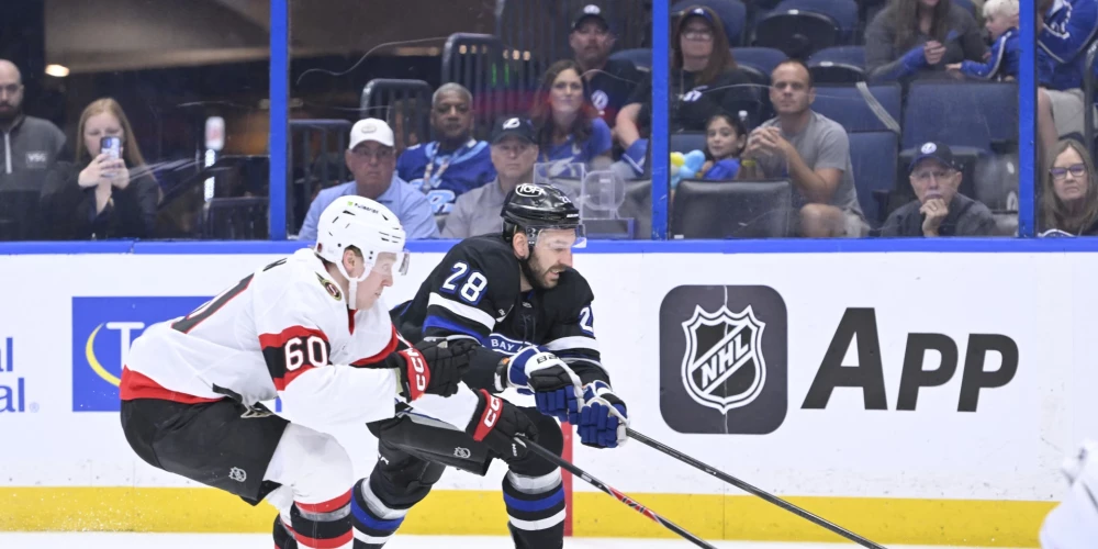 "Lightning" mājās ar rezultātu pārspēja Otavas "Senators".