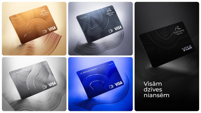 Все новые карты в Rietumu Banka уже имеют новый дизайн.