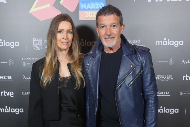 Antonio Banderass ar dzīvesbiedri Nikolu Kimpelu šā gada 11. martā.