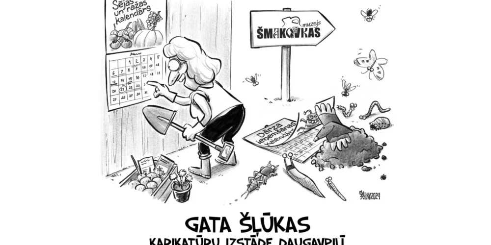 1 апреля в Даугавпилсе откроется выставка карикатур Гатиса Шлюки.