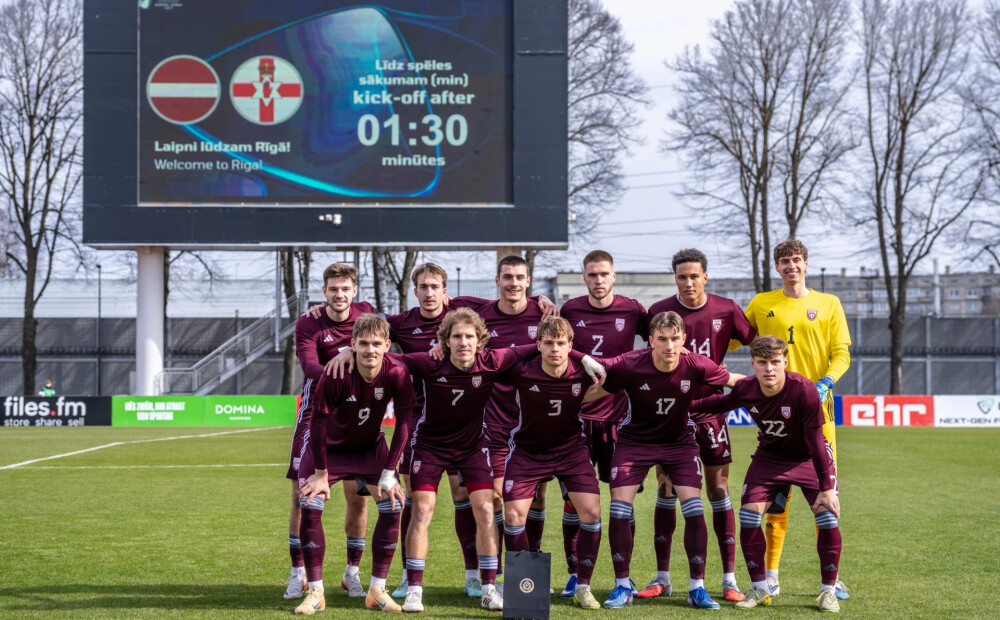 Latvijas U-21 nenosargā minimālo vadību un Eiropas čempionāta kvalifikācijā zaudē Ziemeļīrijai