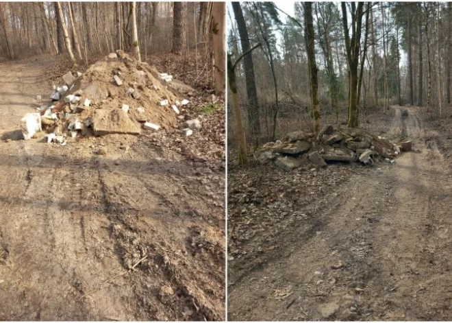 "Negribas to darītāju nosaukt par cūku..." Ogrēniešus satracina mežā izgāzts būvgružu kalns