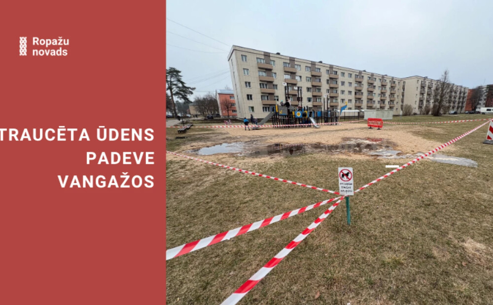 Plīsušu ūdensvadu dēļ daļa Ropažu novada iedzīvotāju palikuši bez ūdens