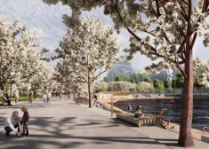 FOTO: ar Čakstes tiltu, promenādi un jauniem celiņiem – lūk, kāds izskatīsies pārveidotais AB dambis