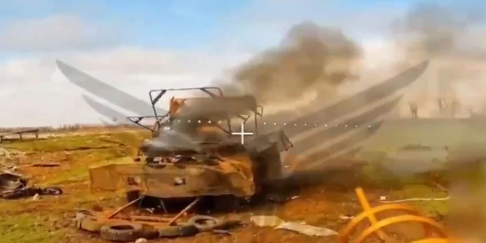 "Skala" bruņutehnikas atliekas netālu no Pokrovskas.