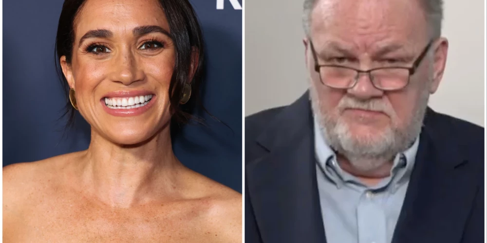 Megana Mārkla un viņas tēvs Tomass Mārkls.