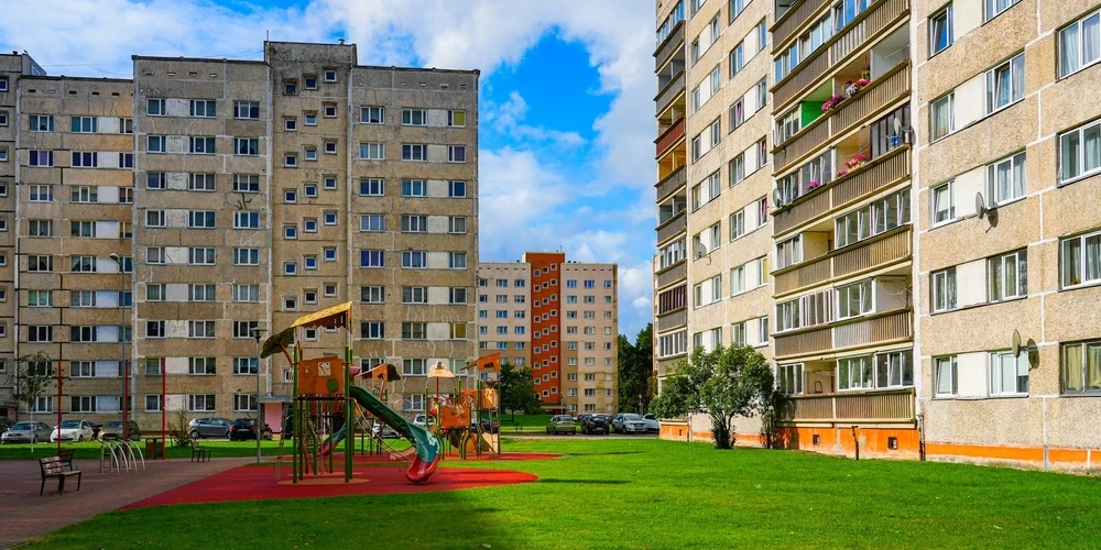 Многоэтажки в Вентспилсе.