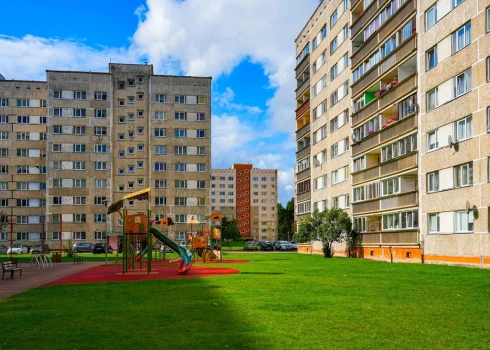 Многоэтажки в Вентспилсе.