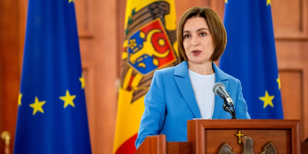 Prezidentes Maijas Sandu vadībā Moldovai ir izteikts kurss uz Eiropu, attālinoties no Krievijas (foto: Scanpix / EPA)