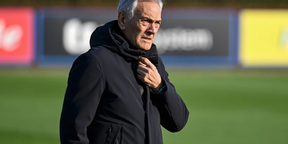 Demisionējušais Itālijas Futbola federācijas (FIGC) prezidents Gabriēle Gravina