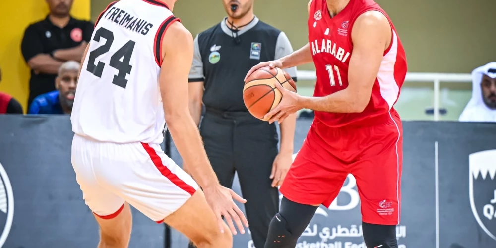 Rolands Freimanis Kataras līgas finālsērijā (foto: Qatar Basketball Federation / Facebook)
