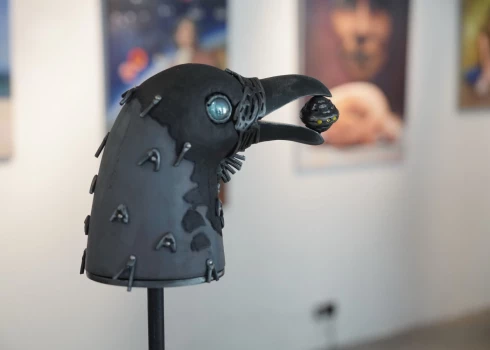 Izstādes "Putni" atklāšana Berga bazārā.