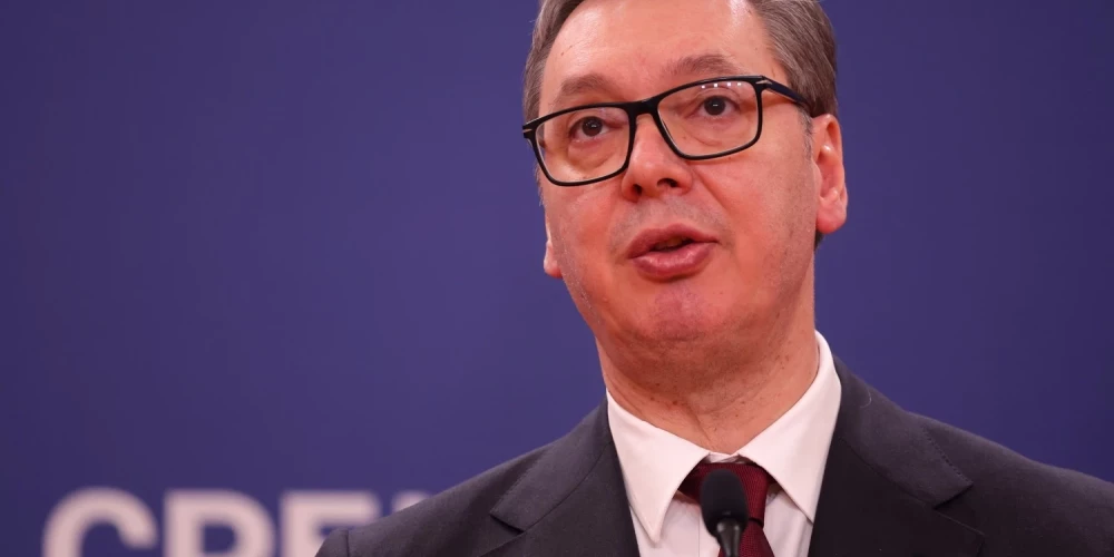 Serbijas prezidents Aleksandars Vučičs.