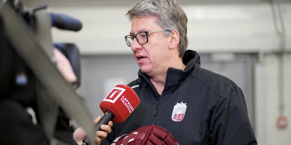 Latvijas hokeja izlases galvenais treneris Harijs Vītoliņš.