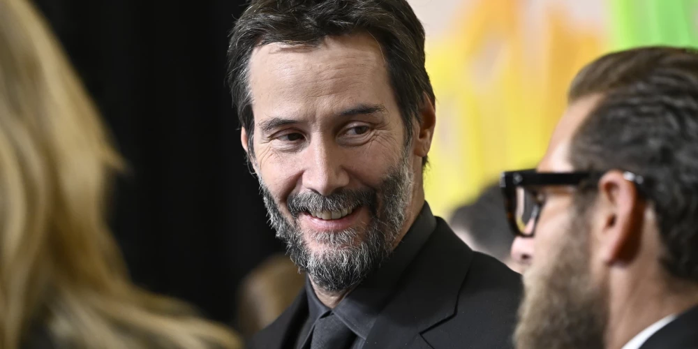 Kianu Rīvss filmas “Outcome” pasaules pirmizrādes vakarā Ņujorkā šā gada 6. aprīlī.