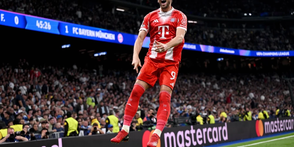 Harijs Keins pēc otro vārtu guvuma pret "Real".