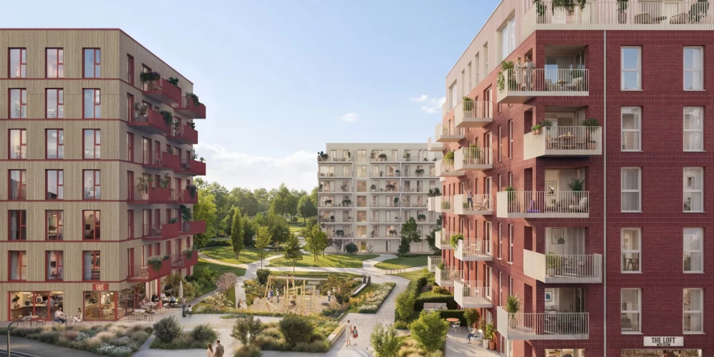 В Риге продолжают развивать большой жилой квартал между Межапарком и Скансте.