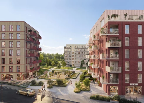 В Риге продолжают развивать большой жилой квартал между Межапарком и Скансте.