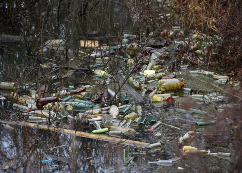 Одна из стихийных свалок на природе.