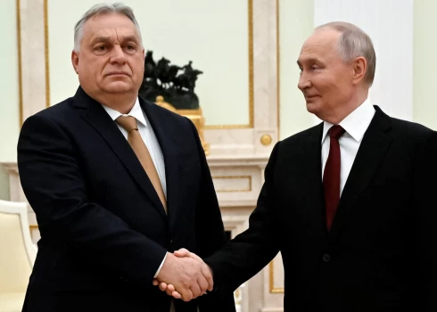 Ungārijas premjerministrs Viktors Orbāns un Krievijas diktators Vladimirs Putins. 