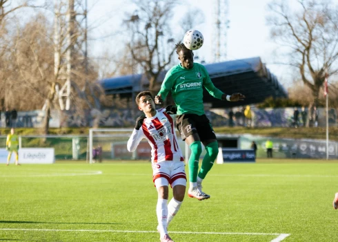 "Auda" trešdien "Tonybet" Latvijas futbola virslīgas piektās kārtas mačā viesos ar rezultātu 2:1 (1:0) uzveica "Liepāju".