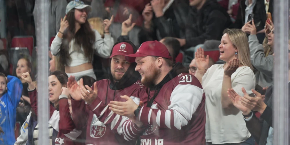 Latvija pret Austriju pārbaudes spēlē hokejā