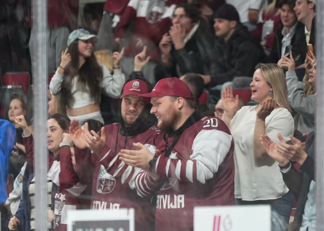 Latvija pret Austriju pārbaudes spēlē hokejā