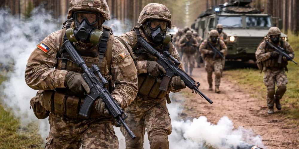 Жителей Латвии предупредили о военных учениях в Гаркалнской волости 12 апреля.