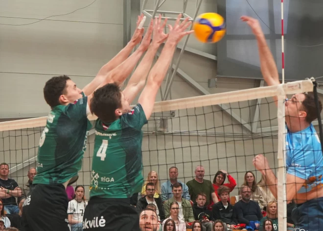 "Robežsardze"/RSU volejbolisti izcīna Latvijas čempiontitulu
