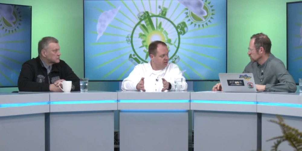 Янис Бекерс и Арнис Блодонс в программе "Klimata balss".