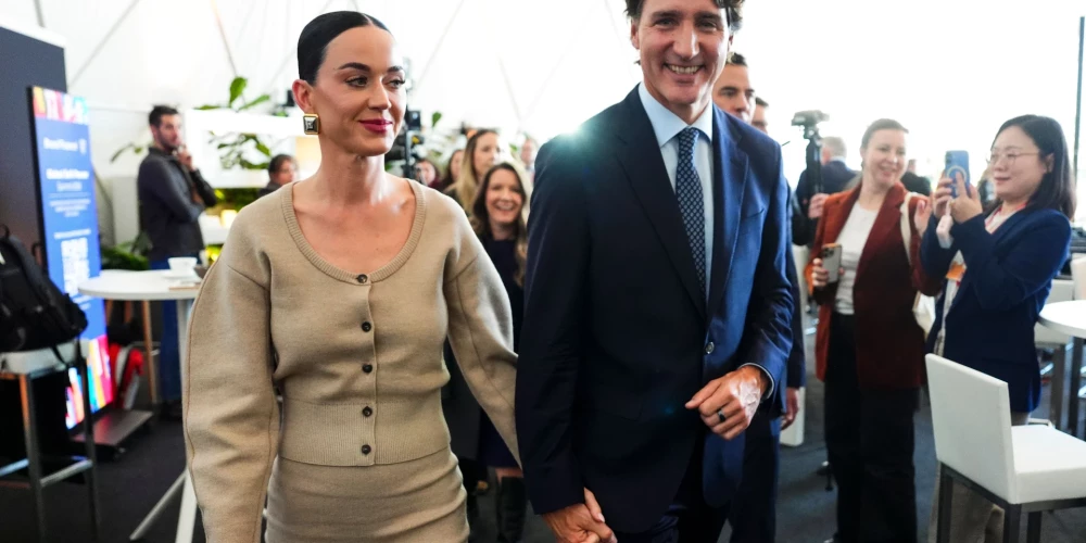 Keitijas Perijas jaunākajos festivāla kadros īpaša loma atvēlēta Džastinam Trudo.