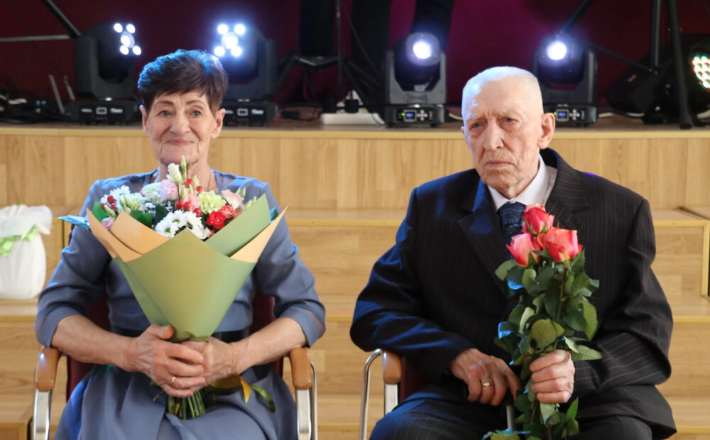 Īpaši svētki Alūksnes novadā: Dimanta kāzas nosvin Mirdza un Mihails Nikolajenko