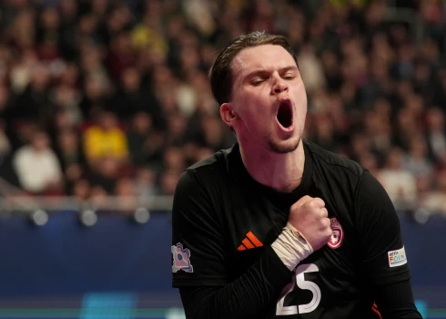 Latvijas vīriešu telpu futbola izlases un "Riga" vārtsargs Rainers Mūrnieks.